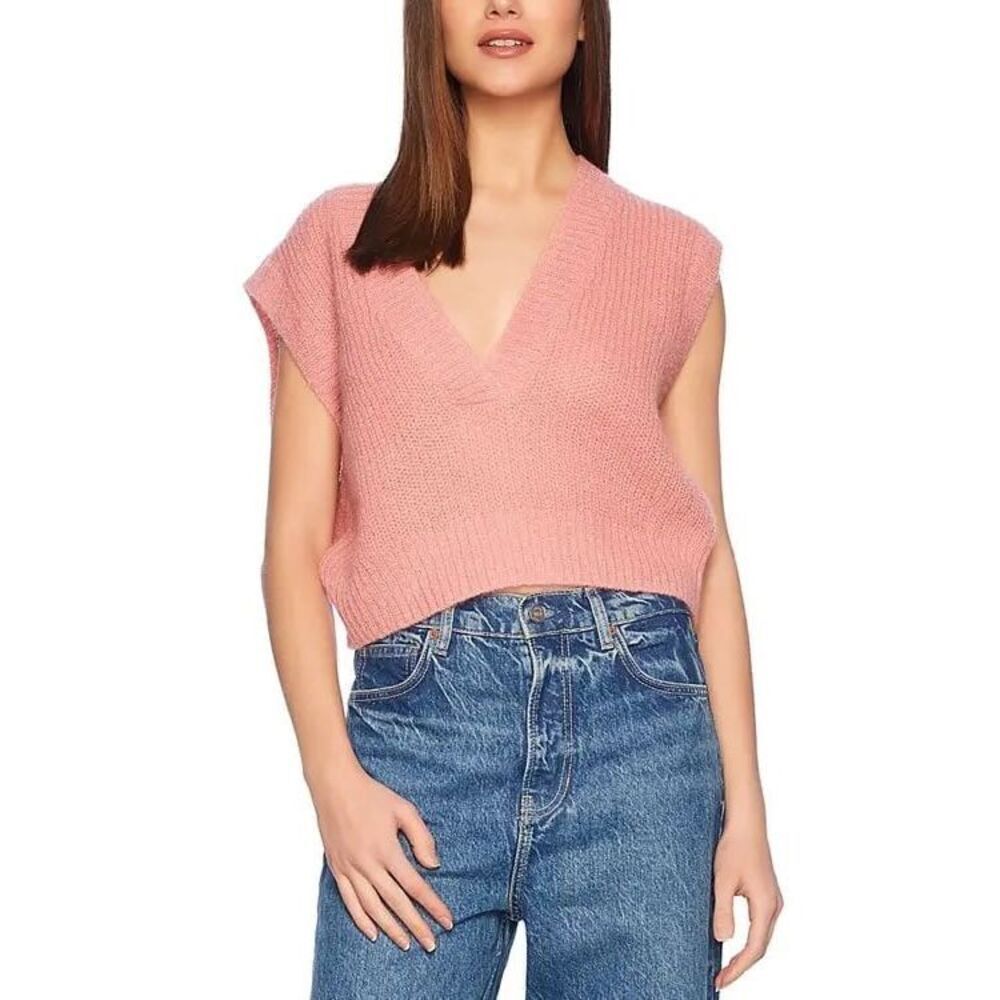 Susana Monaco Mohair V Neck Sweater Vest NEW NWT